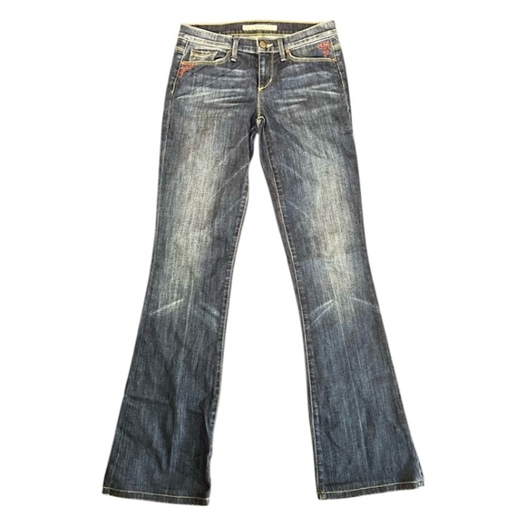 JOE’S Jeans Low Rise Rocker Fit Denim Aniston Wash Boot Cut Size 25 - Picture 1 of 13